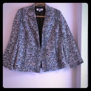 Black and white blazer